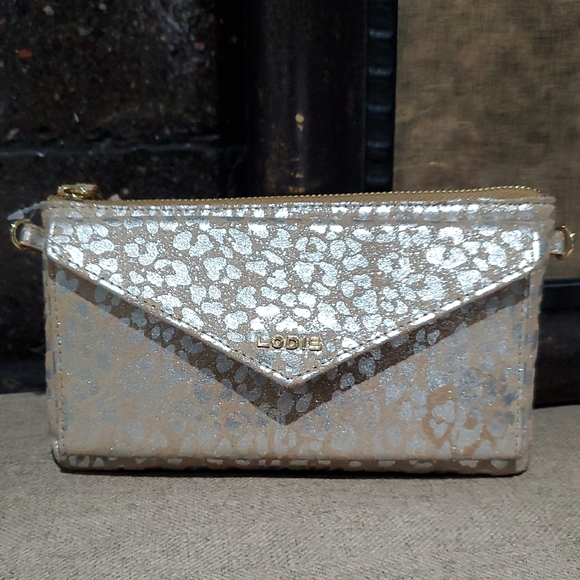 Lodis Handbags - Lodis Metallic Silver Clutch